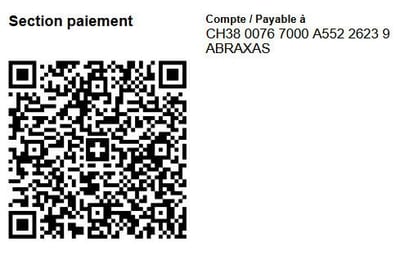 QR bill to support the Abraxas Ensemble